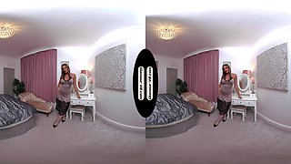 Amy Green Stylish Boudoir Outfit With White Stockings Tease & Treat - 8k Vr