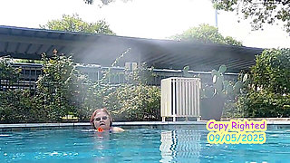 Nurse Vicki Models Her New Bikini by Pool Flashes You Then