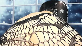Stacked brunette goes solo toys and masturbation
