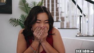 Two petite teenagers for stud Charles Dera