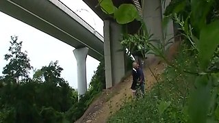 Amazing Blonde German Doll Fucked Under the Bridge