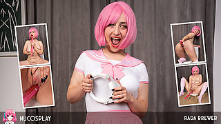 Anime Succubus Schoolgirl, Rada Brewer, Fucks Herself With Big Toy - NuCosplay