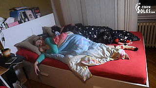 Two Footsie Girls in Bed