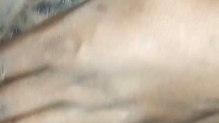 Hairy Creamy Ebony College Student Fucking with Boyfriend