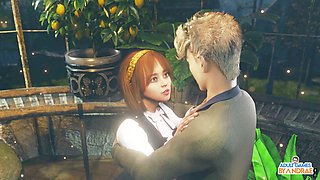 Sensational 3D deepthroat scene with intense gagging magic