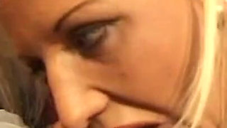 Blonde Horny Sucked Three Big Dick While Filming a Video