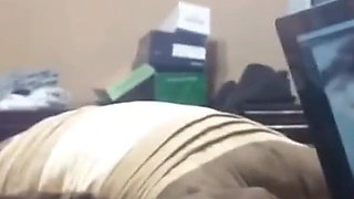 Amateur Wife Sucks and Jerks Cock While Watching Her Homemade Porn