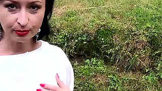 Purple dildo and black stockings