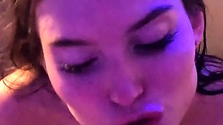Guy Fucks a Petite Brunette in the Shower and Cums on Her Face and in Her Mouth