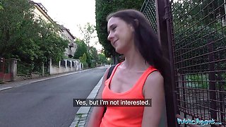 Public agent slender nymph lola black in public teach track bang