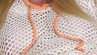 Masturbating Orgasm with Close up Pussy Spreading & Clit Play in Knee High Socks