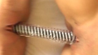 Top-class German Sluts Fucking a Double-headed Dildo in the Bedroom