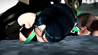 Hentai chick enjoys anal sex at the gym