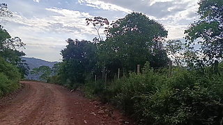 FINAL PART. I REALLY ENJOY FUCKING IN NATURE.. I'm going to the forest to fuck my friend, he cums on my leg