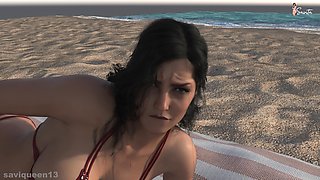 Sexy Neha Bhabhi Fingering Herself and Squirting on the Beach