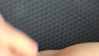 Teasing unknown driver by taking off his clothes