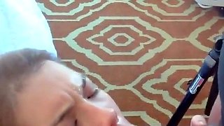 Monster Facial for Amateur in Interracial Blowjob Video