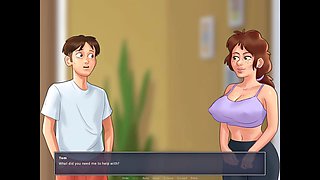 Cheerleading babe with a stunning booty stars in summertime saga episode