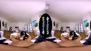 Playing Small Pins - Brunette Riding Cock - Sexlikereal