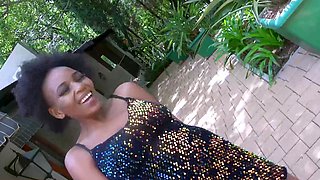 Busty Black MILF Pussy Slammed Rough POV