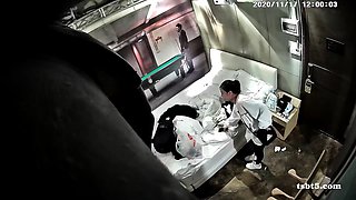 Asian amateur in maid uniform