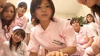 Asian nurses enjoy sex on top