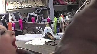 Delicious blonde bitch gets blacked hard