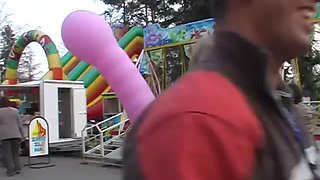 Chick rides tool in fun park