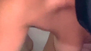 In Pantyhose Rubbing Ass on Cock and Blowjob