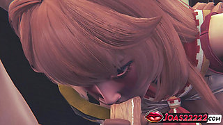 Raphtalia 3D Hentai - Sensual Busty Anime Girl Engages in POV Blowjob, Deep Irrumatio, and Explosive Facial Cumshot