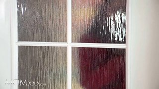 Luca Ferrero deepthroats big dick and cums hard in hot MILF Moms' mouth