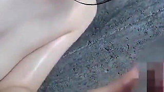 Slick Outdoor Tease with a Pink Tipped F Cup Beauty Soaked in Oil Part 1