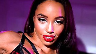 Glamorous tease as sexy pornstar Alexis Tae exhales puffy clouds