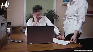 MarVal - I fucked with my boss in his office and he cum inside me  saggy tits