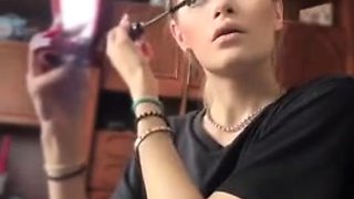 Blonde emo amateur solo masturbation