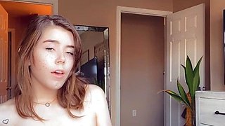Petite small tit babe with perfect pussy masturbates