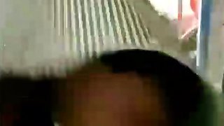 Asian cafeteria worker shows her panties while working 84589