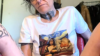 Creamy Orgasm on a Big Dildo