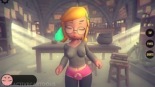 Gaming and getting messy with a creampie in 3D animated hentai