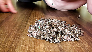 Putting breasts in thumbtacks