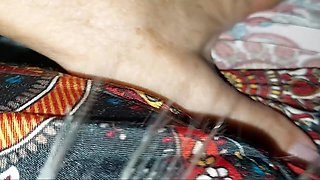 Milf step-mom cums from pussy licking in the car
