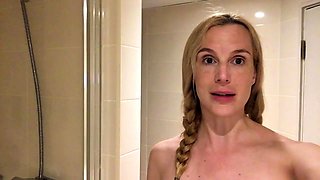 British blonde milf Jane Bond solo masturbation