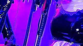 Transformed Into a Latex Kigurumi Maid