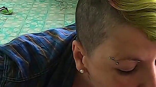 Morning cum swallow right next to the street window