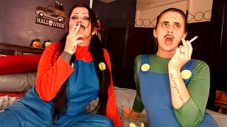 Halloween Cosplaying Smoke Break