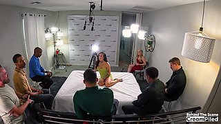 Behind the Scenes Group Sex Gangbang 2 Girls 5 Guys