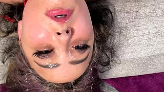 Indigo Eats Ass, Gets Fucked And Begs For Cum In Her Eyes