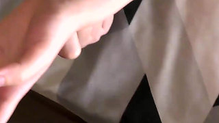 Asian sucking POV. She loves cum on her face!