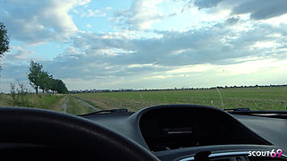 Slim German Brown Skin Latina Secretary Tricked to Outdoor Fuck by Boss