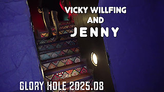 Vicky and Jenny Glory Hole Blow